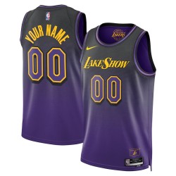 Maillot NBA Los Angeles Lakers 2024-2025 Swingman Noir Violet City Edition